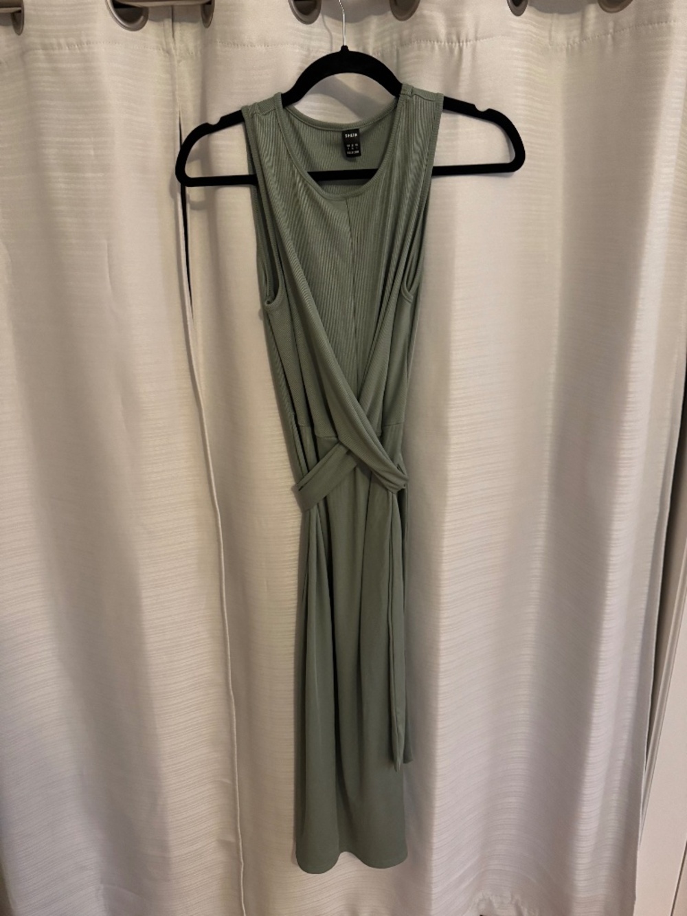 Mint green dress with wrapped front